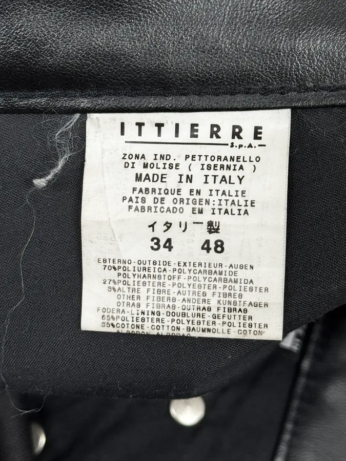 2000s Versace Black Eco Slim Leather Biker Pants - Image 13