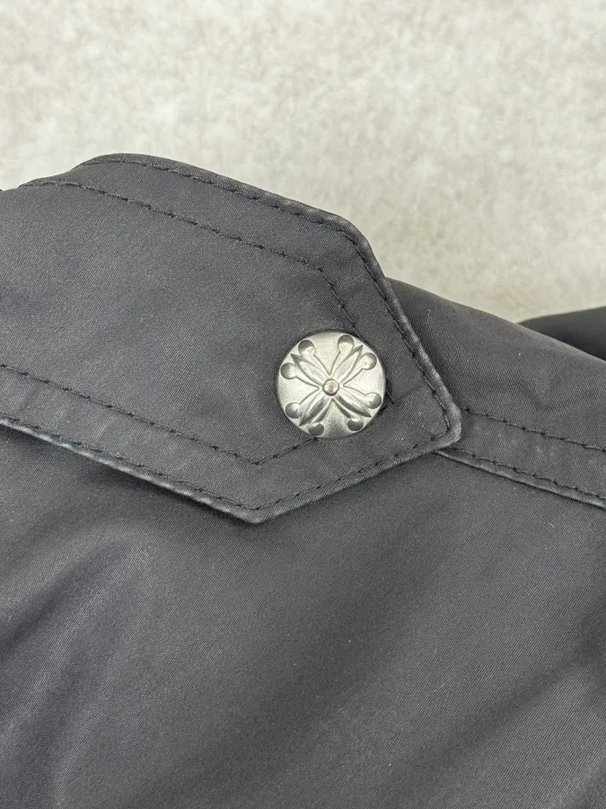2000s Versace Black Eyled Multi Zips Jacket - Image 10