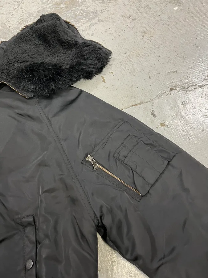2000s Versace Black Military M1 Bomber Jacket - Image 10