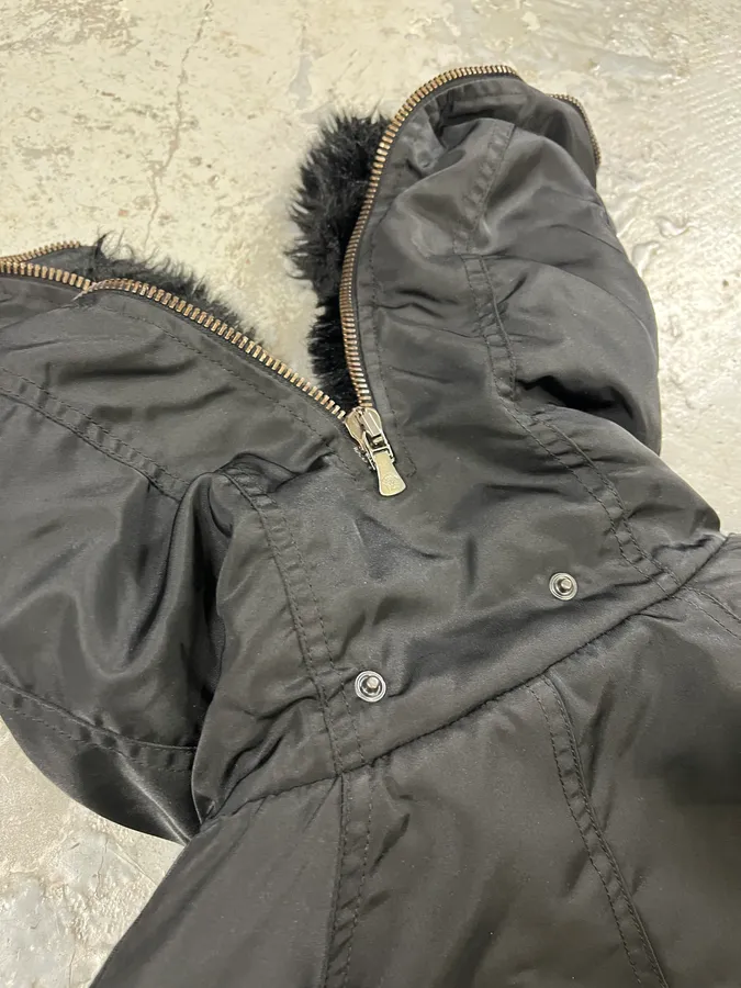 2000s Versace Black Military M1 Bomber Jacket - Image 12