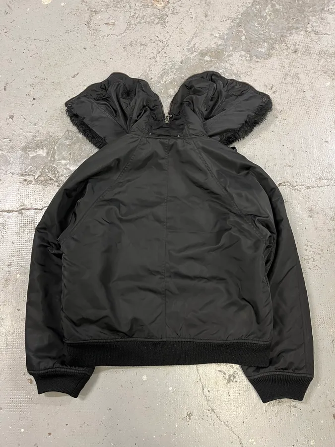 2000s Versace Black Military M1 Bomber Jacket - Image 2