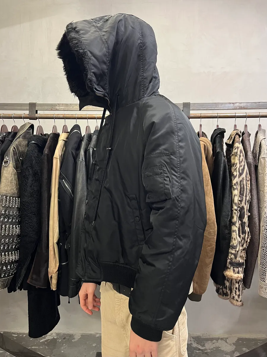 2000s Versace Black Military M1 Bomber Jacket - Image 3