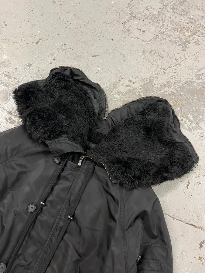 2000s Versace Black Military M1 Bomber Jacket - Image 7