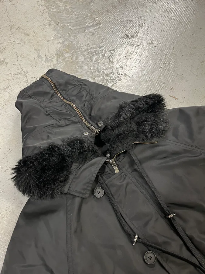 2000s Versace Black Military M1 Bomber Jacket - Image 9