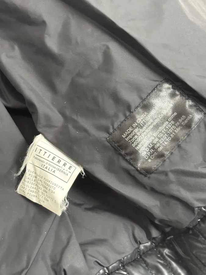 2000s Versace Black Puffer Bomber Jacket - Image 11