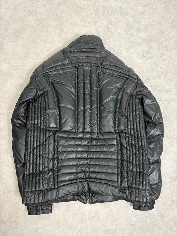 2000s Versace Black Puffer Bomber Jacket - Image 6