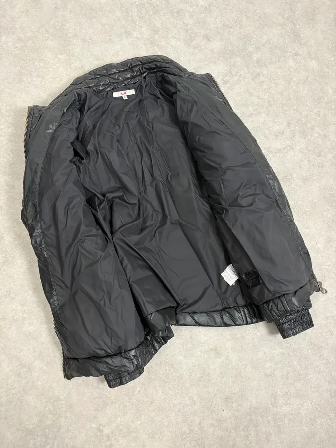 2000s Versace Black Puffer Bomber Jacket - Image 7