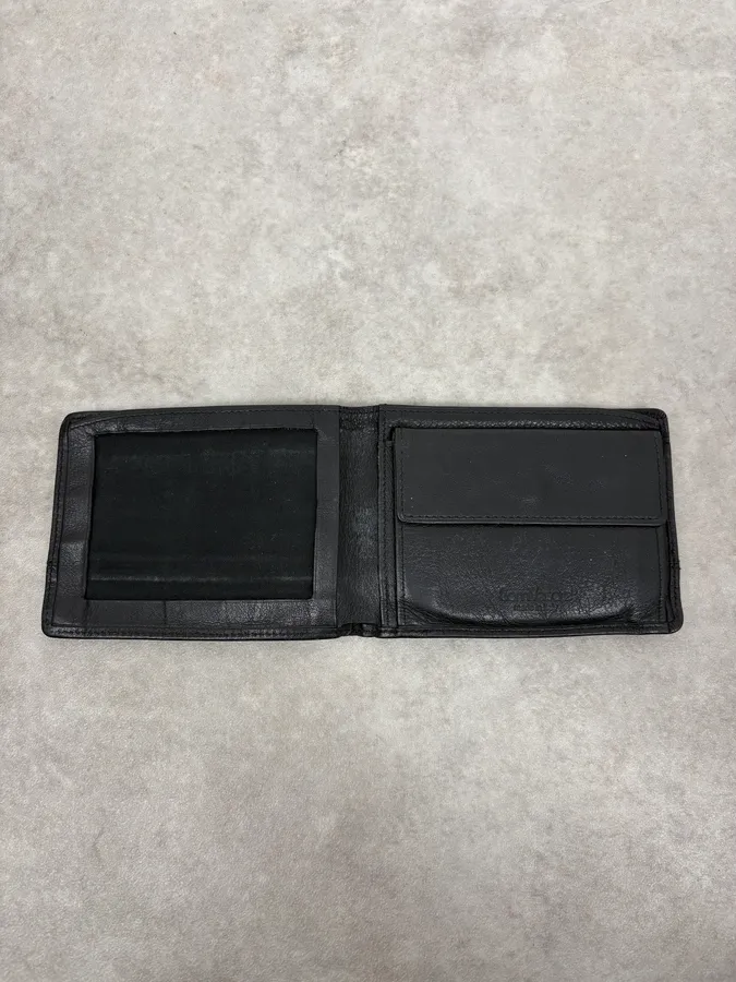 2000s Versace Black Textured Leather Wallet - Image 4