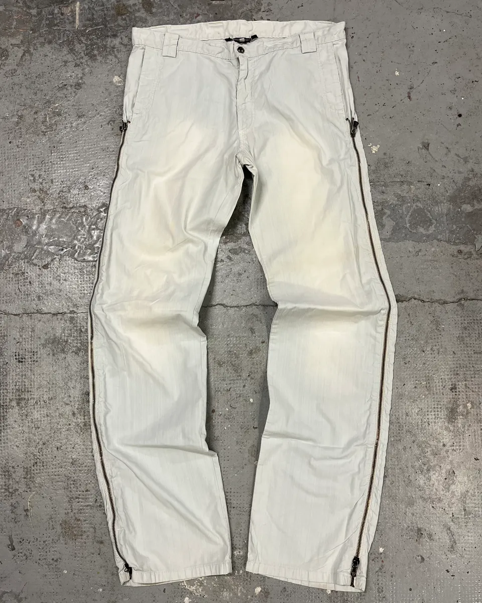 2000s Versace Blue Side Zips Denim Jeans