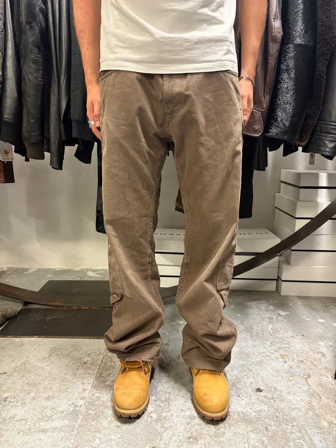 2000s Versace Brown Utility Cargo Large Pants - Image 2