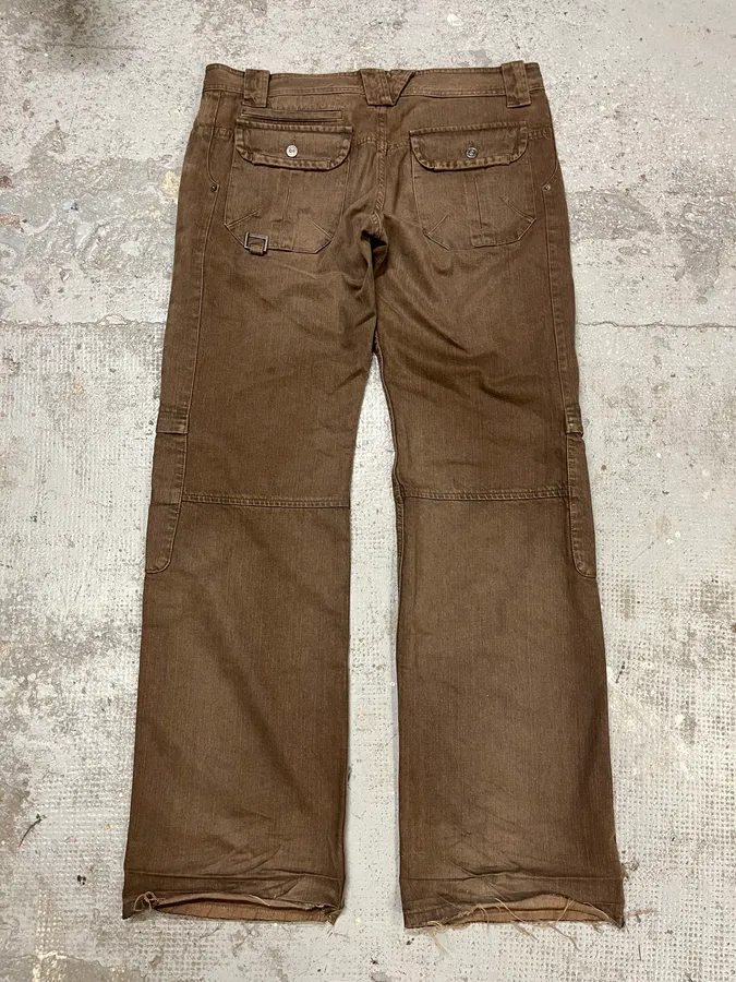 2000s Versace Brown Utility Cargo Large Pants - Image 7