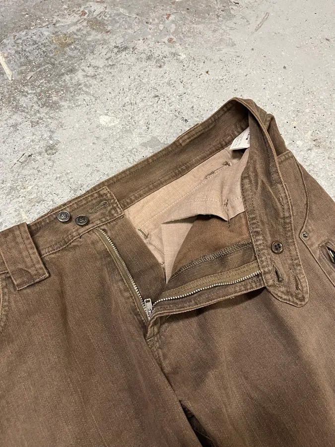 2000s Versace Brown Utility Cargo Large Pants - Image 9