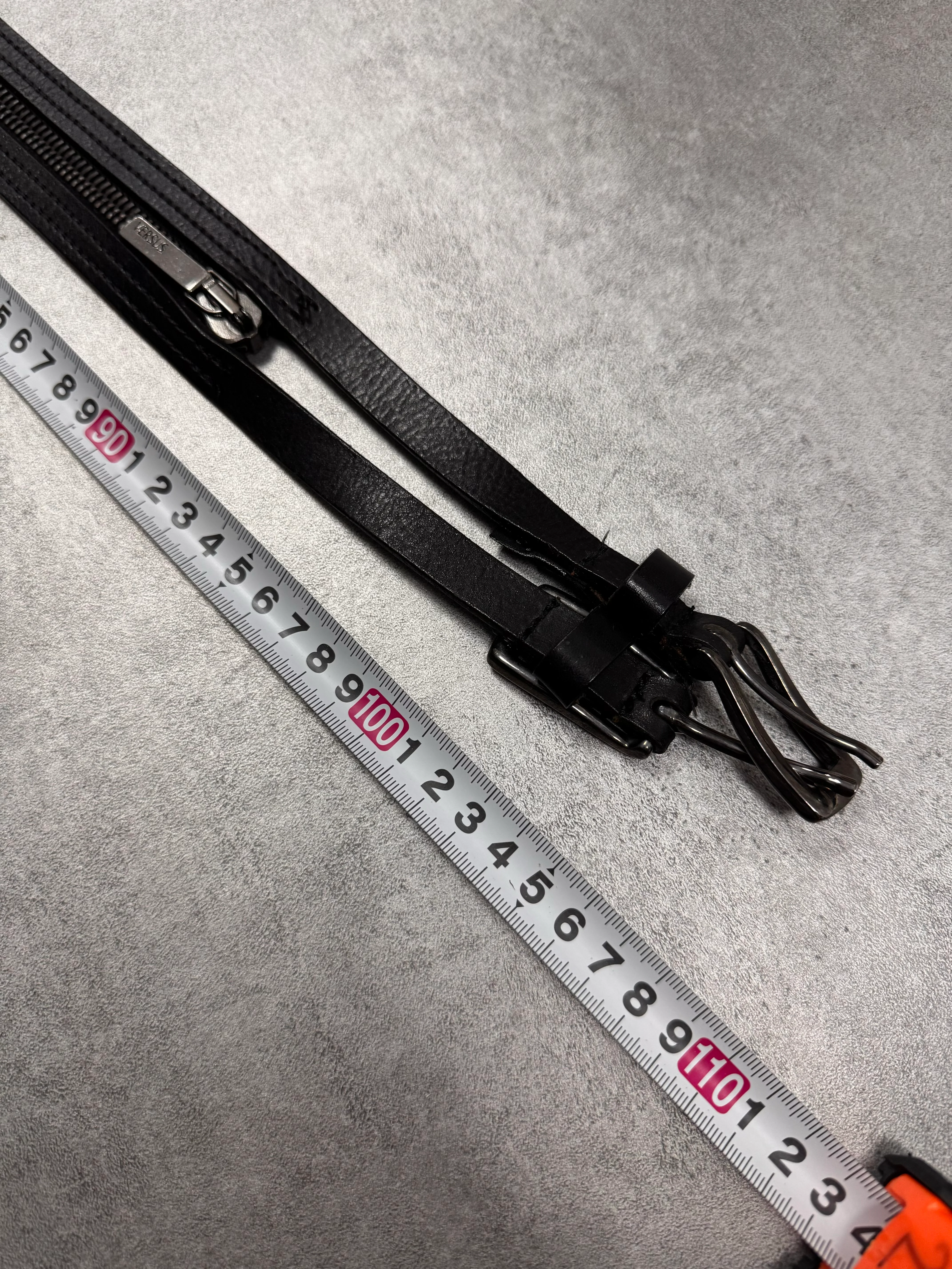2000s Versace Full Zip Detachable Leather Belt - Image 6
