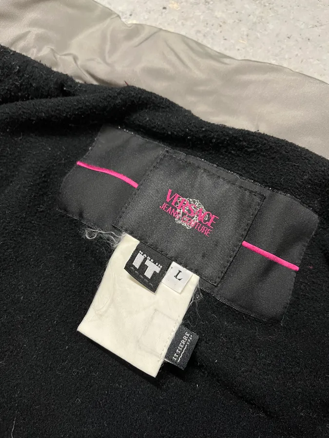 2000s Versace Grey Multi Zips Bomber Jacket - Image 10