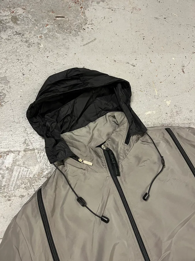 2000s Versace Grey Multi Zips Bomber Jacket - Image 11