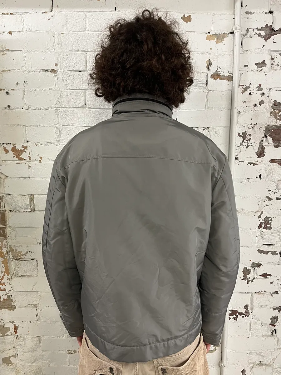 2000s Versace Grey Multi Zips Bomber Jacket - Image 3