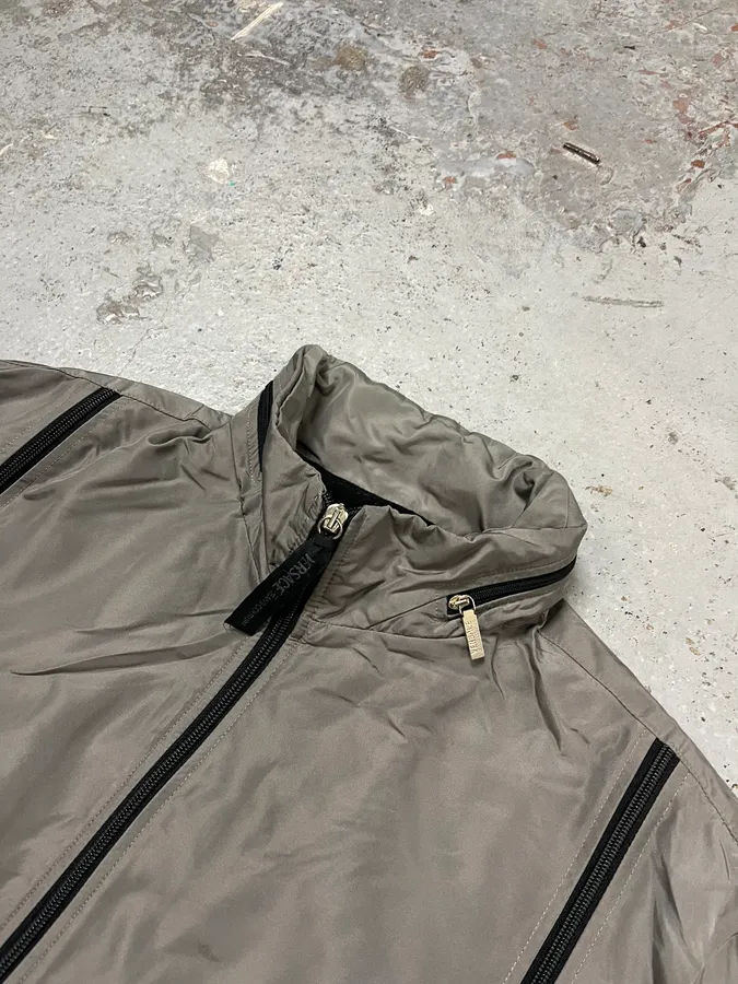2000s Versace Grey Multi Zips Bomber Jacket - Image 5