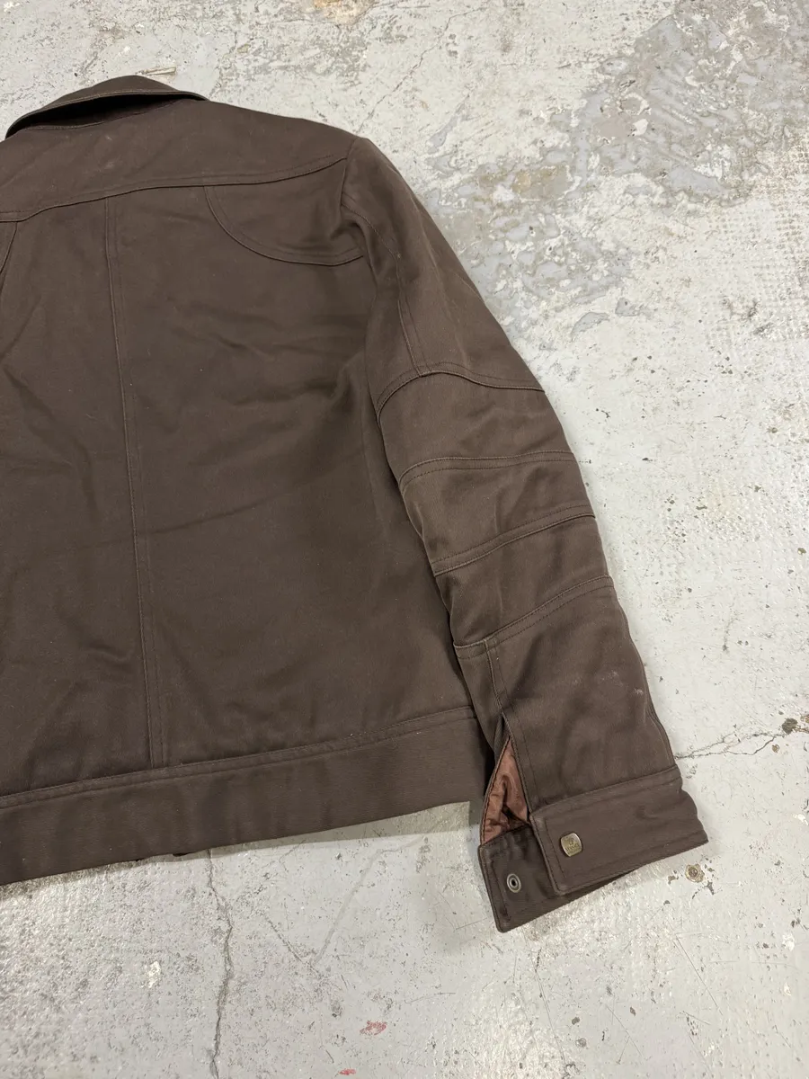 2000s Versace Minimalist Zip Brown Jacket - Image 7