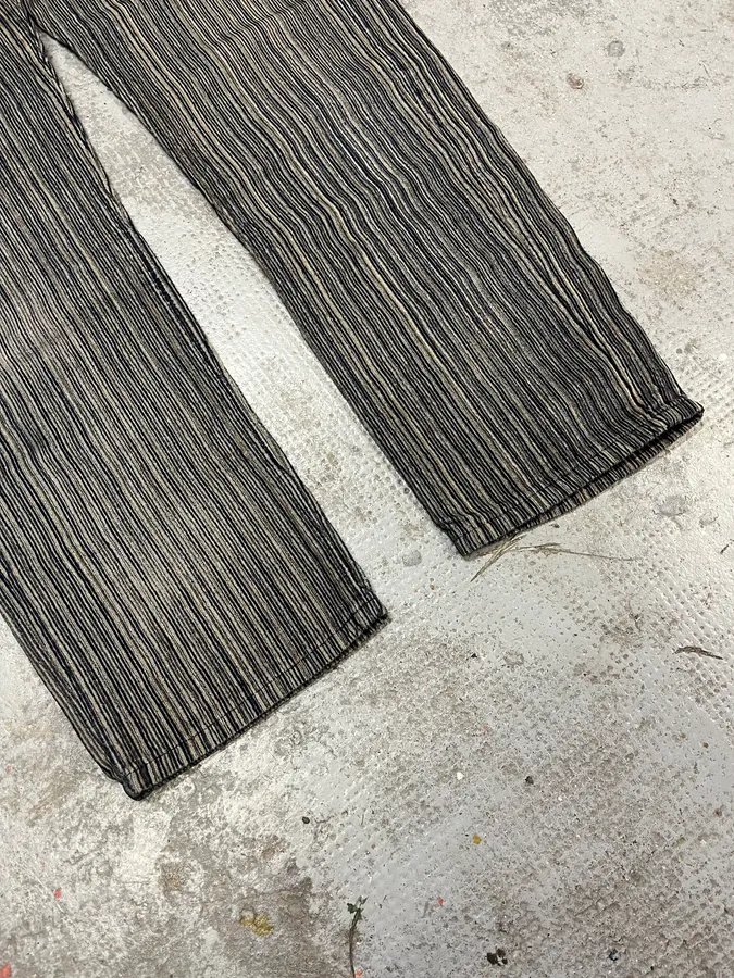 2000s Versace Stripes Grey Pants - Image 8