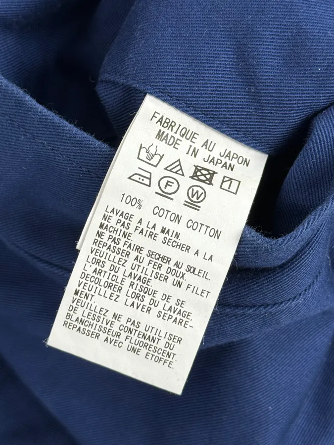2000s Yohi Yamamoto Y’s Blue Japan Worker Long Jacket - Image 10