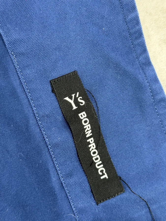 2000s Yohi Yamamoto Y’s Blue Japan Worker Long Jacket - Image 8