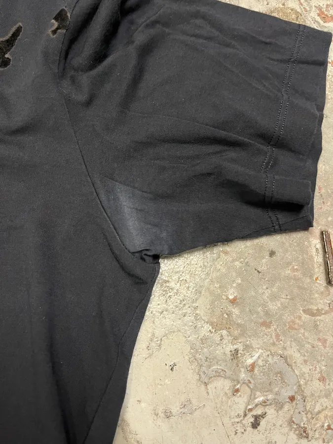 2000s Yves Saint Laurent Bird Gradient Navy T-Shirt - Image 9