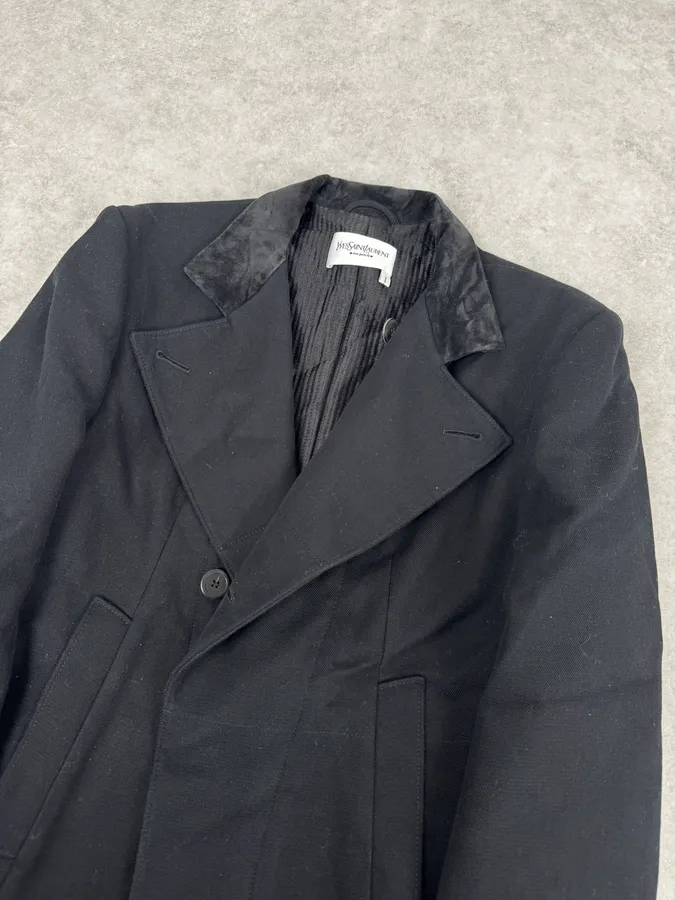 2000s Yves Saint Laurent Black Classy Caban Jacket - Image 6