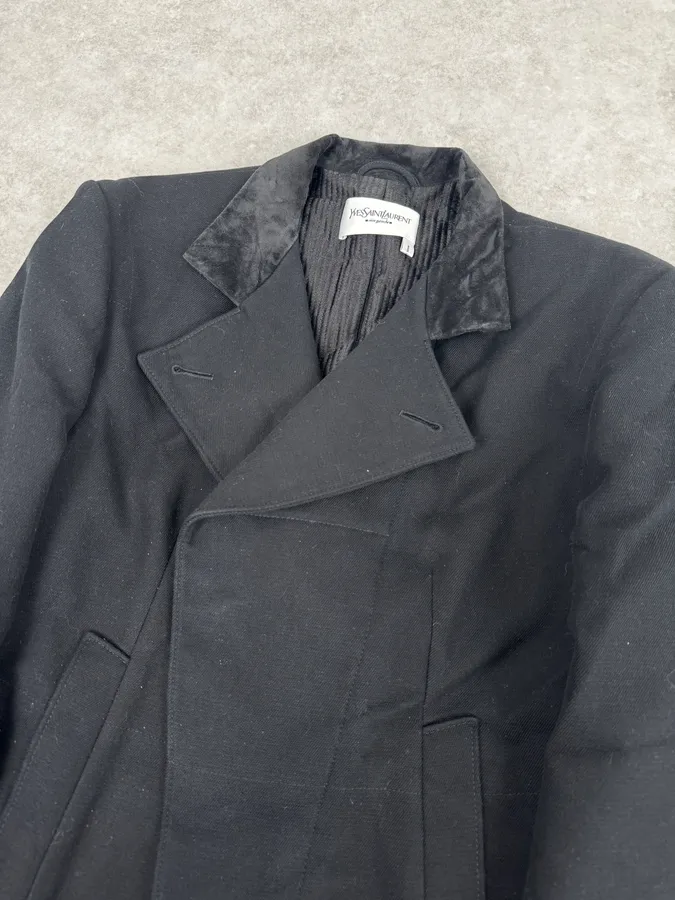 2000s Yves Saint Laurent Black Classy Caban Jacket - Image 7