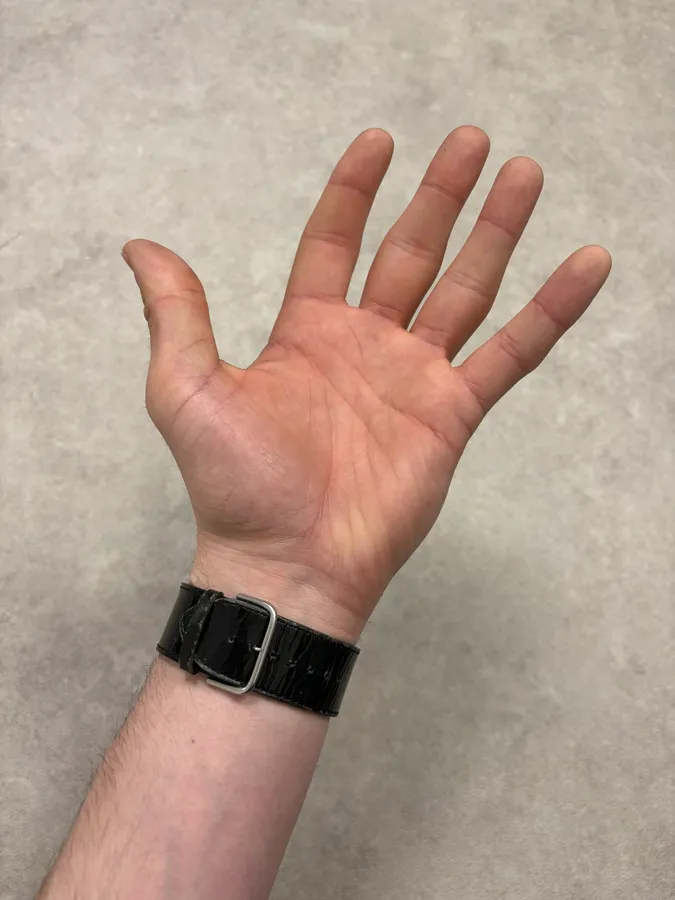 2000s Yves Saint Laurent Black Leather Bracelet - Image 2