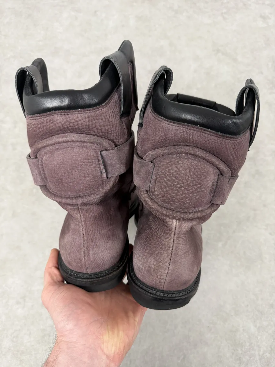2000s Yves Saint Laurent Black & Pink Leather Boots - Image 9