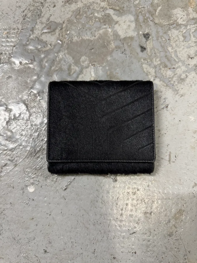2000s Yves Saint Laurent Black Pony Hair Wallet - Image 3