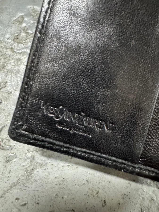 2000s Yves Saint Laurent Black Pony Hair Wallet - Image 8
