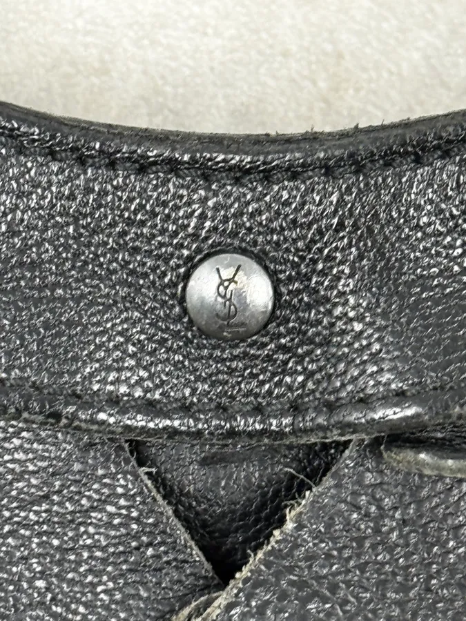 2000s Yves Saint Laurent Black Studded Mombasa Shoulder Bag By Tom Ford - Image 14