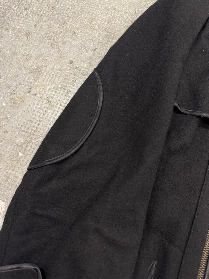 2000s Yves Saint Laurent Black Wool Trench Coat - Image 5