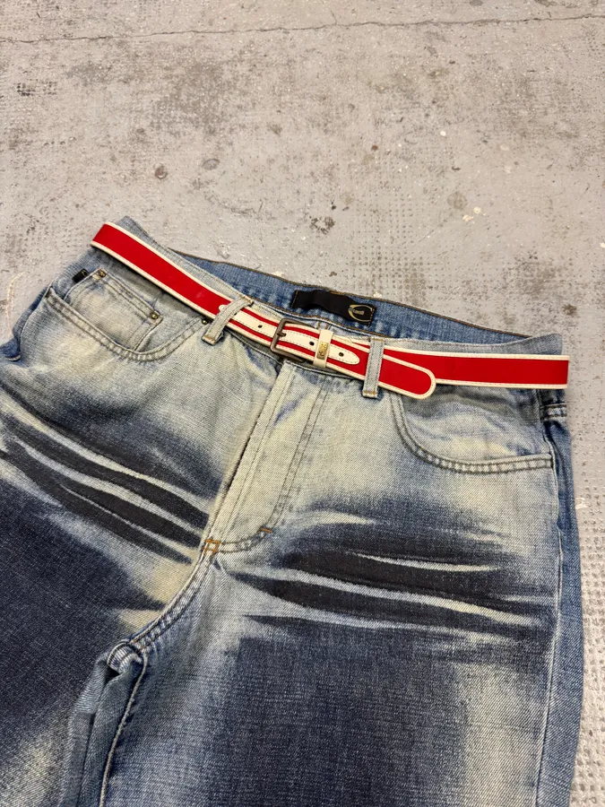 2000s Yves Saint Laurent Class Red Belt - Image 2
