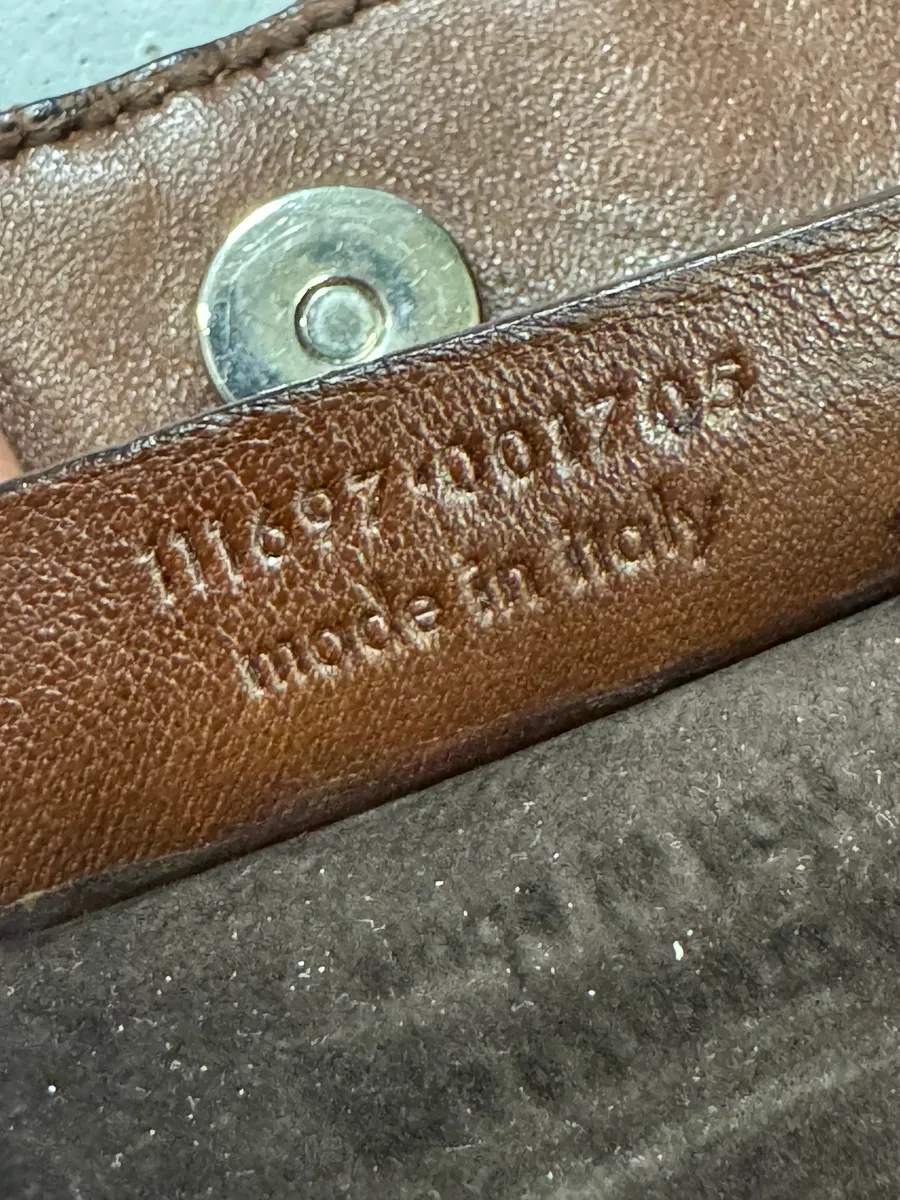 2000s Yves Saint Laurent Cognac Leather Ruched Handle Bag - Image 8