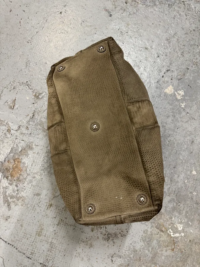 2000s Yves Saint Laurent Grey Grained Handle Bag - Image 11