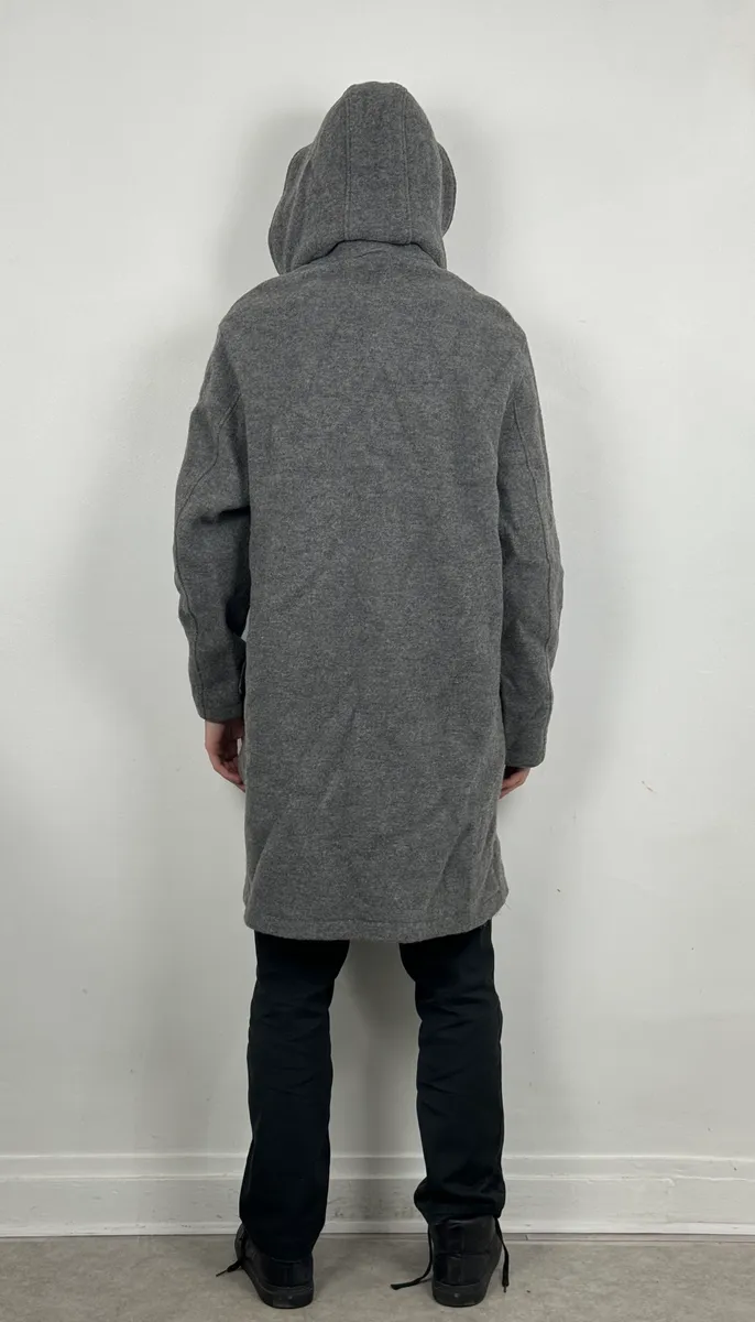 2000s Yves Saint Laurent Grey Long Wool Jacket - Image 3