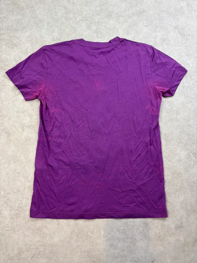 2000s Yves Saint Laurent Purple Logo T-Shirt - Image 5