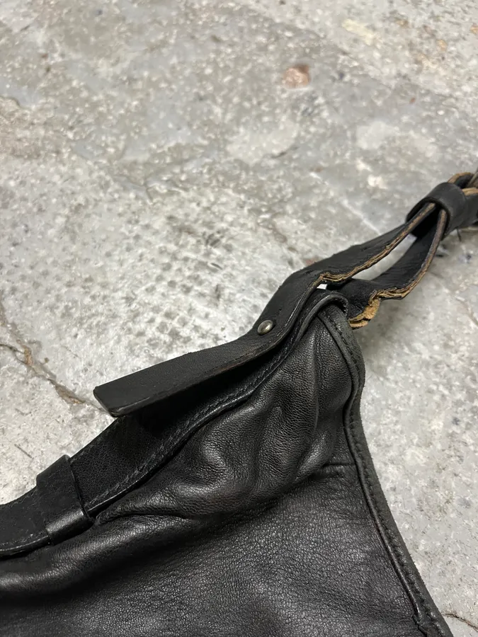 2000s Yves Saint Laurent Tom Ford Mombasa Black Horn Handle Leather Bag - Image 5