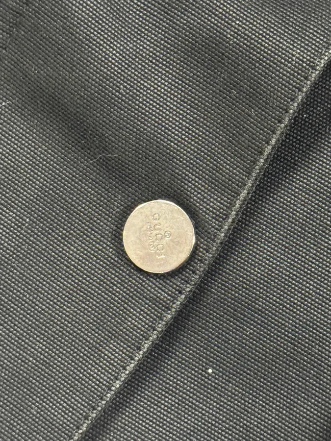 2003 Gucci Black Multi Pockets Belted Long Jacket - Image 10