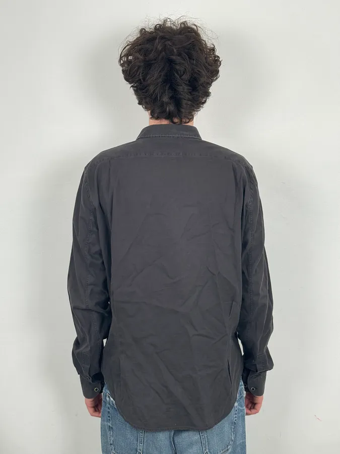 200s Maison Margiela Dark Grey Classic Heavy Shirt - Image 3