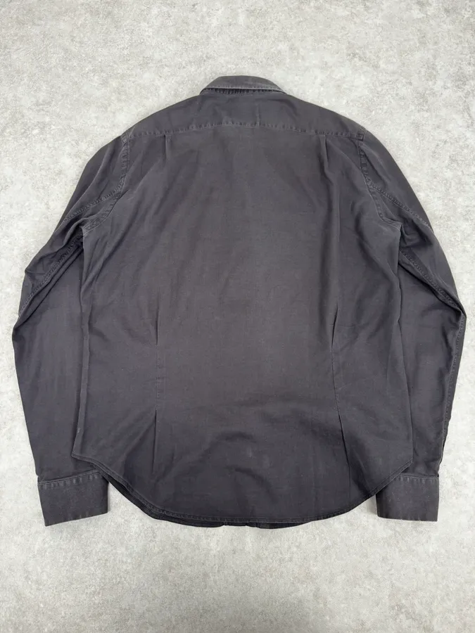 200s Maison Margiela Dark Grey Classic Heavy Shirt - Image 4