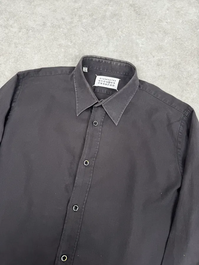 200s Maison Margiela Dark Grey Classic Heavy Shirt - Image 5