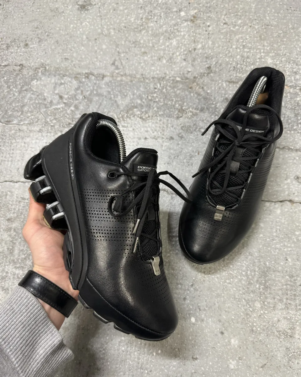 2010 Adidas x Porsche P5000 Bounce Black Leather Shoes