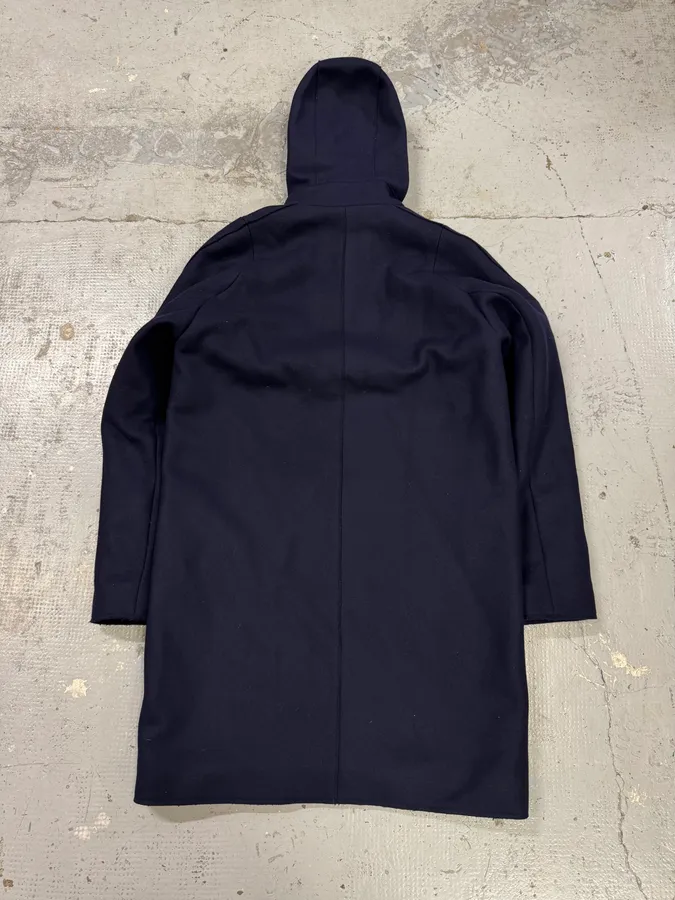 2010s Acne Studios Miltan Caban Navy Wool Hooded Jacket - Image 6