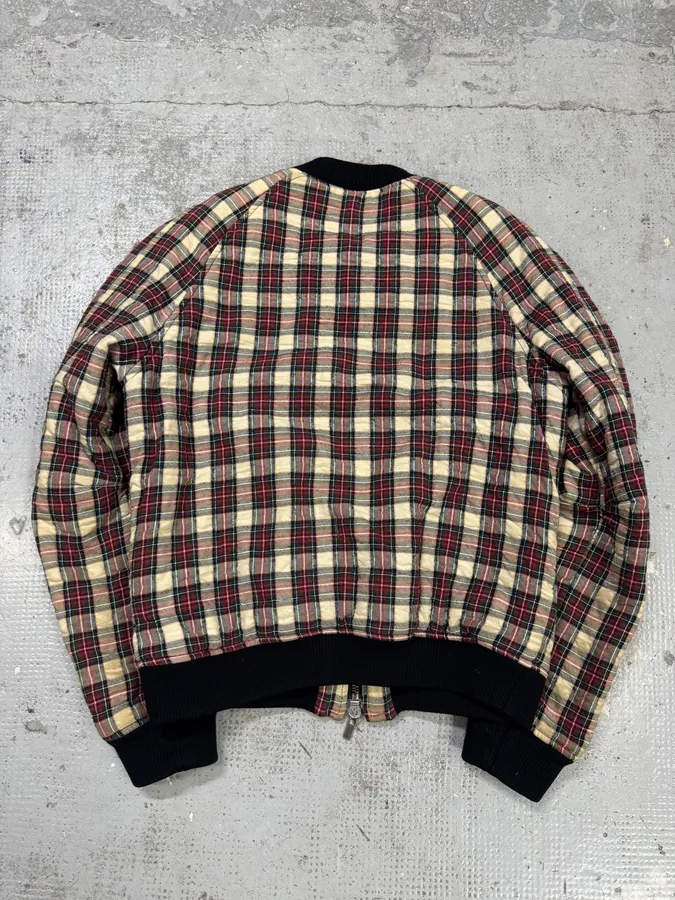 2010s Alexander McQueen Checkered White & Red Bomber Jacket - Image 4