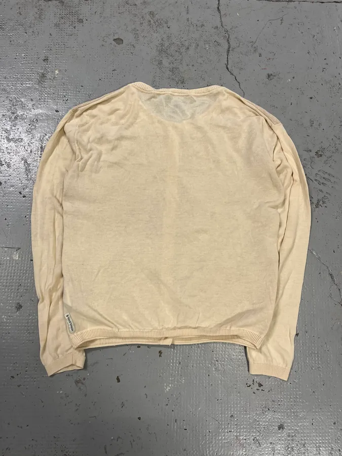 2010s Armani Camo Embroidered Cream Cardigan - Image 7