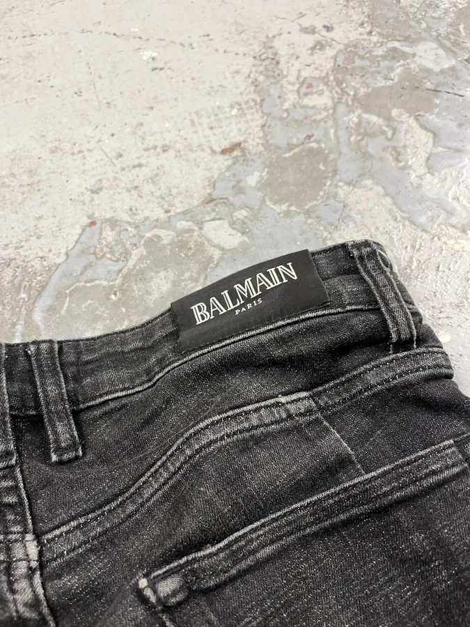 2010s Balmain Biker Black Denim Jeans - Image 10