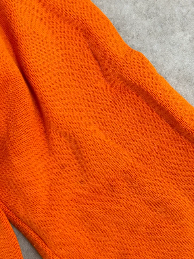 2010s Balmain Orange Buttoned Hooded Sweater - Image 11